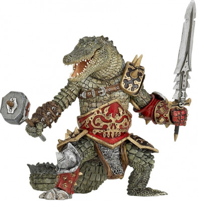 Фигурка Оборотень-крокодил с молотом и мечом Papo