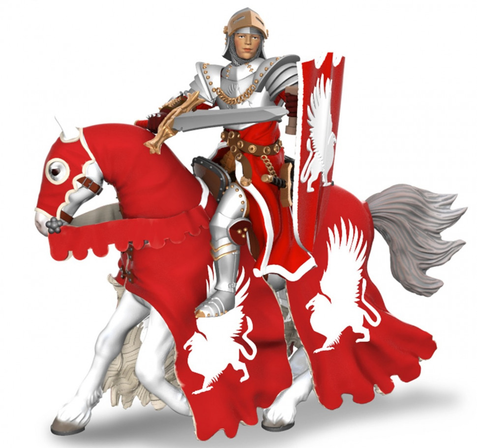  Рыцарь знака Грифона с мечом и щитом на лошади набор фигурок Papo