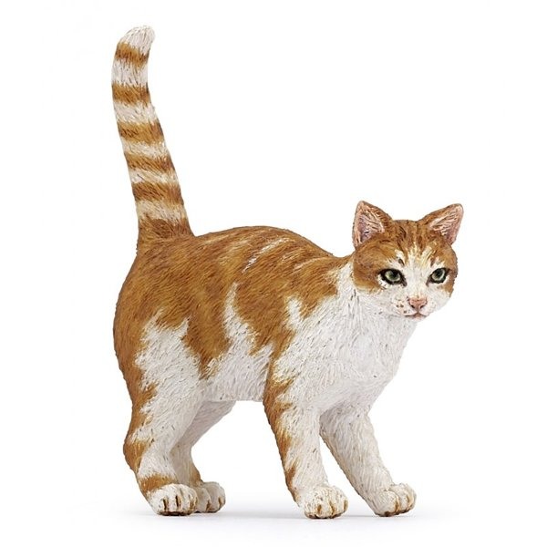 Фигурка бело-рыжий кот Papo