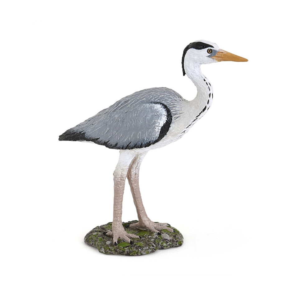 Серая цапля 8,5 см Ardea cinerea — фигурка игрушка птицы