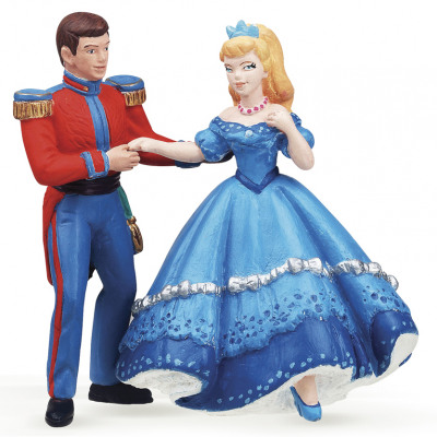 Танцующий принц и принцесса в голубом набор фигурок