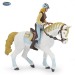 Наездница на белой лошади с заплетенной гривой набор фигурок Papo