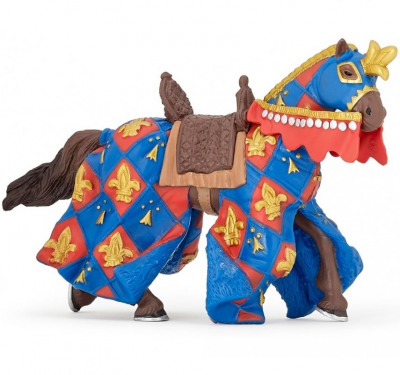 Фигурка Флёр де Лис - рыцарский конь знака королевской Лилии, синий Papo