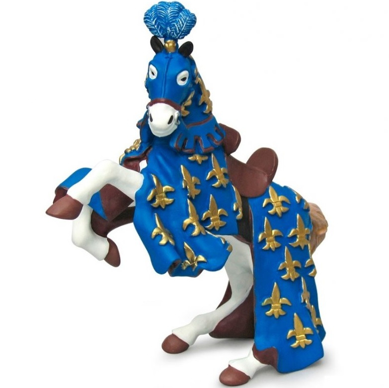 Фигурка Рыцарский конь принца Филиппа, синий Papo
