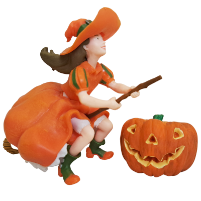 Ведьма на метле с тыквой набор фигурок