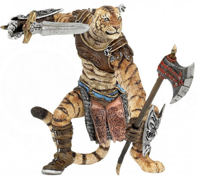 Фигурка Оборотень-тигр с мечом и секирой Papo