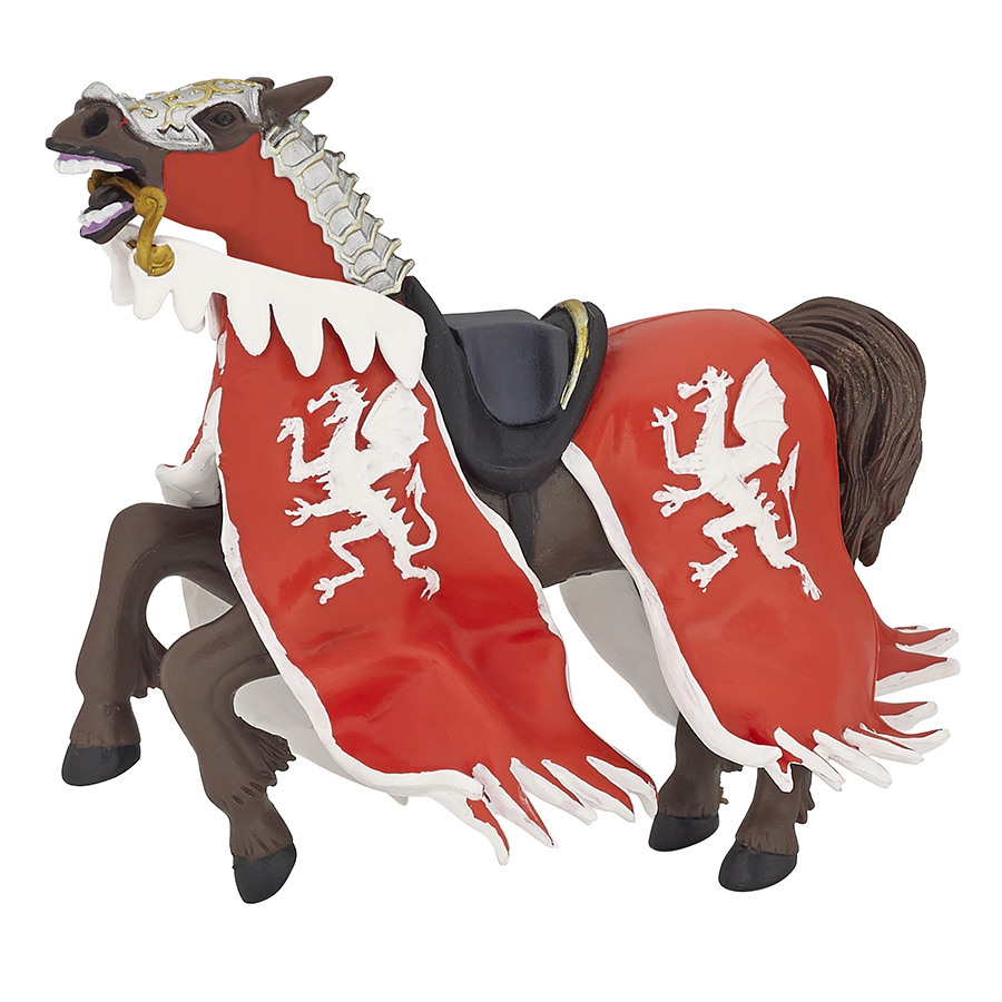 Фигурка конь короля знака Дракона красный Papo