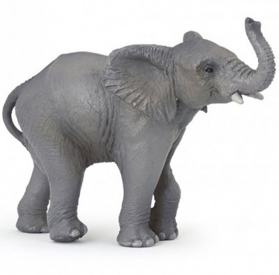 Фигурка Саванный слонёнок с поднятым хоботом Papo