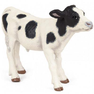 Фигурка телёнок чёрно-пёстрой коровы Papo