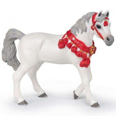Фигурка белая арабская лошадь в парадной попоне Papo